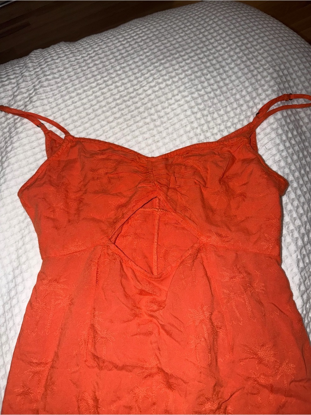 O'Neill Orange Mini Dress with Spaghetti Straps - Picture 2 of 8